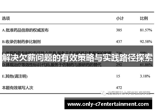 解决欠薪问题的有效策略与实践路径探索